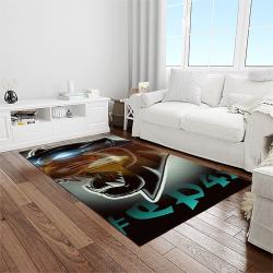 NFL Carolina Panthers Football Team Logo Rectangle Area Rug CP12