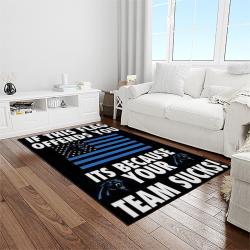 NFL Carolina Panthers Football Team Logo Rectangle Area Rug CP21
