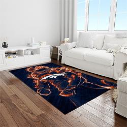 NFL Denver Broncos Football Team Logo Rectangle Area Rug DB01