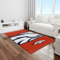 NFL Denver Broncos Football Team Logo Rectangle Area Rug DB07