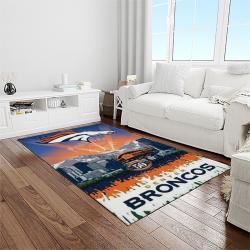 NFL Denver Broncos Football Team Logo Rectangle Area Rug DB09