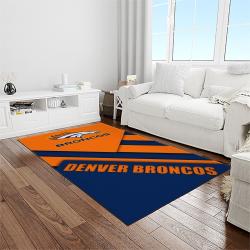 NFL Denver Broncos Football Team Logo Rectangle Area Rug DB15