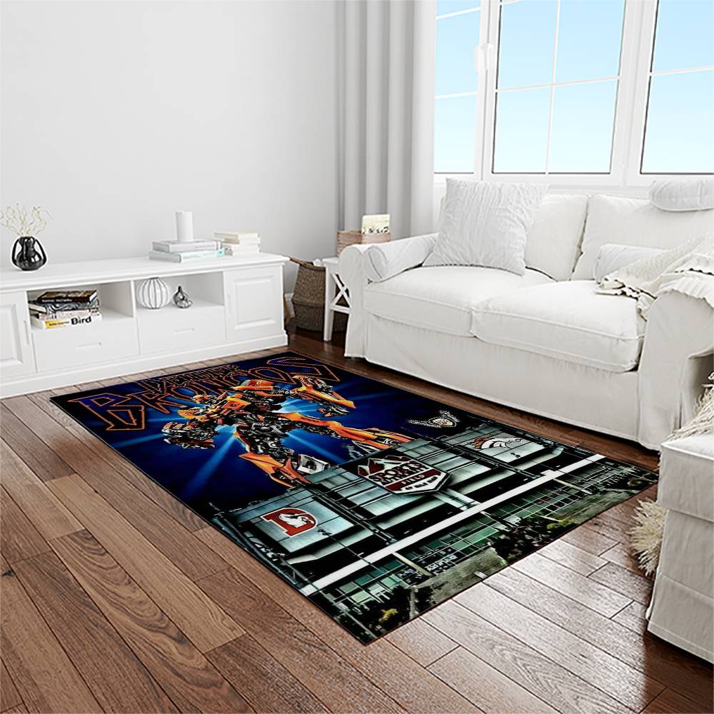NFL Denver Broncos Football Team Logo Rectangle Area Rug DB18