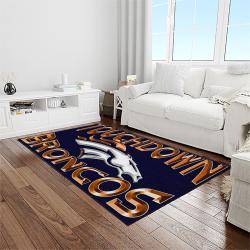 NFL Denver Broncos Football Team Logo Rectangle Area Rug DB23