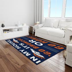 NFL Denver Broncos Football Team Logo Rectangle Area Rug DB25