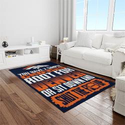 NFL Denver Broncos Football Team Logo Rectangle Area Rug DB26