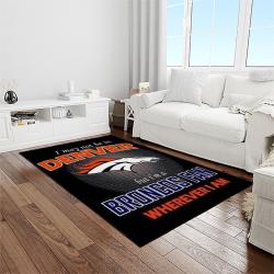 NFL Denver Broncos Football Team Logo Rectangle Area Rug DB27