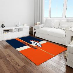 NFL Denver Broncos Football Team Logo Rectangle Area Rug DB31