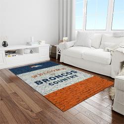 NFL Denver Broncos Football Team Logo Rectangle Area Rug DB34