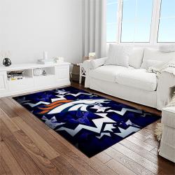 NFL Denver Broncos Football Team Logo Rectangle Area Rug DB36