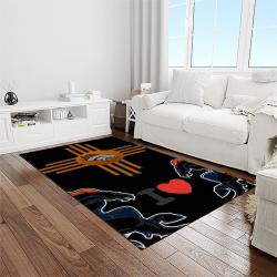 NFL Denver Broncos Football Team Logo Rectangle Area Rug DB37