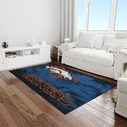 NFL Denver Broncos Football Team Logo Rectangle Area Rug DB42