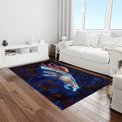 NFL Denver Broncos Football Team Logo Rectangle Area Rug DB43