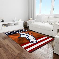 NFL Denver Broncos Football Team Logo Rectangle Area Rug DB45