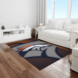 NFL Denver Broncos Football Team Logo Rectangle Area Rug DB46