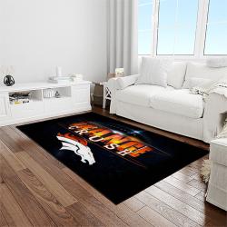 NFL Denver Broncos Football Team Logo Rectangle Area Rug DB49