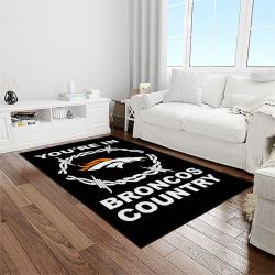 NFL Denver Broncos Football Team Logo Rectangle Area Rug DB50