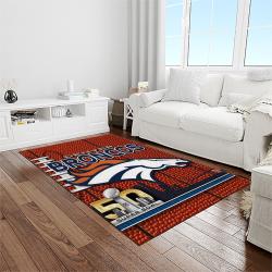 NFL Denver Broncos Football Team Logo Rectangle Area Rug DB51