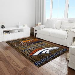 NFL Denver Broncos Football Team Logo Rectangle Area Rug DB53