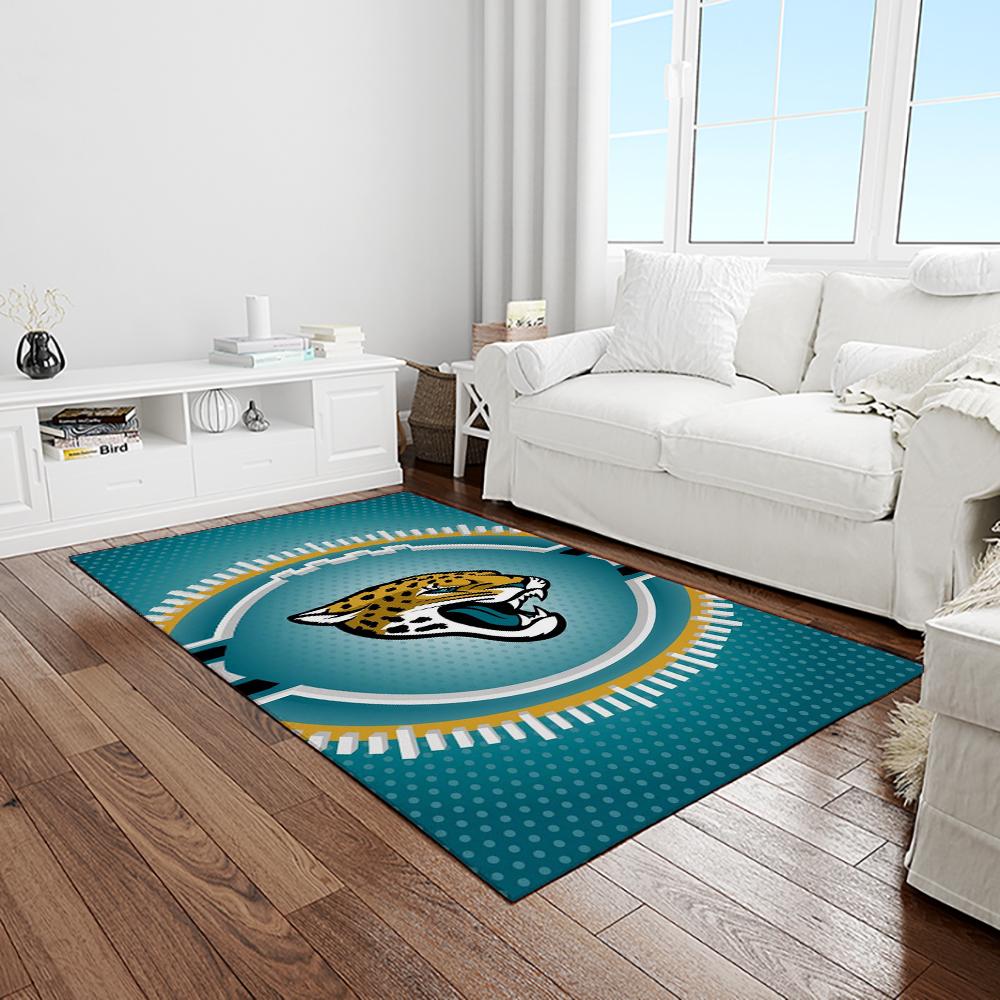 NFL Jacksonville Jaguars Football Team Logo Rectangle Area Rug JJ03