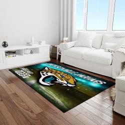 NFL Jacksonville Jaguars Football Team Logo Rectangle Area Rug JJ04