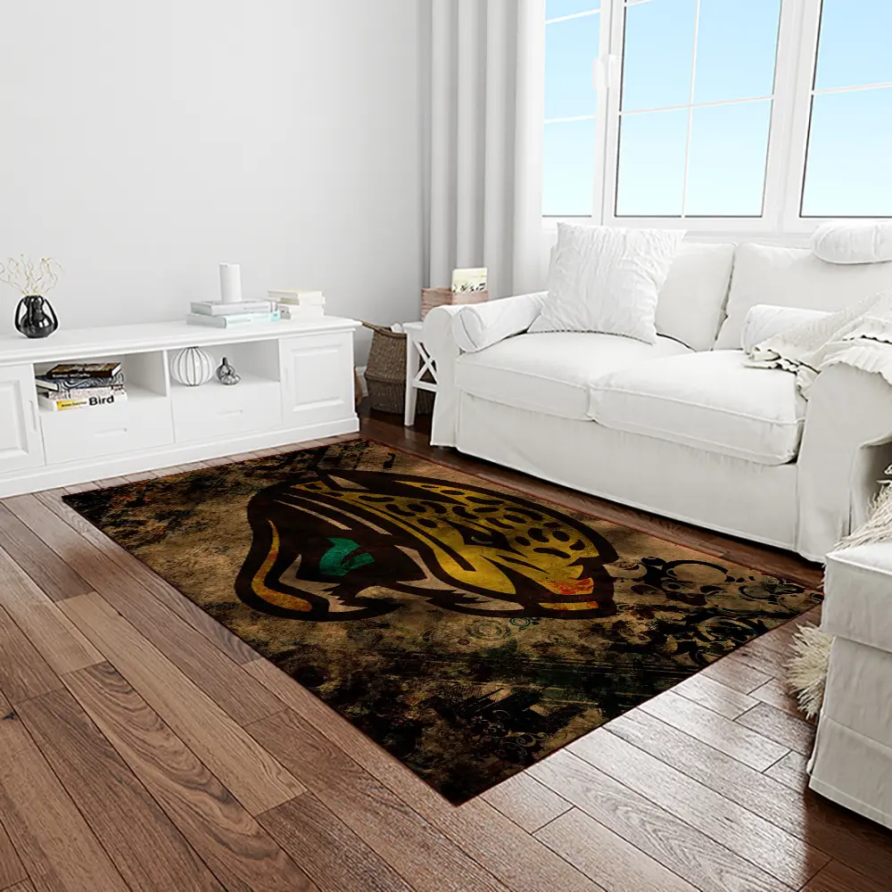 NFL Jacksonville Jaguars Football Team Logo Rectangle Area Rug JJ06