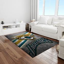 NFL Jacksonville Jaguars Football Team Logo Rectangle Area Rug JJ08