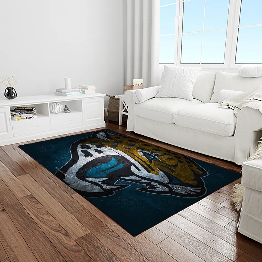 NFL Jacksonville Jaguars Football Team Logo Rectangle Area Rug JJ22