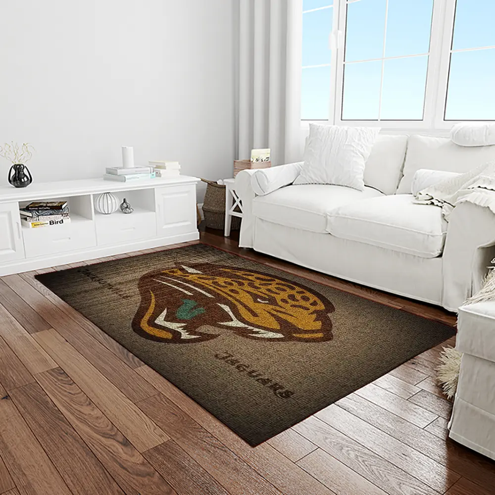 NFL Jacksonville Jaguars Football Team Logo Rectangle Area Rug JJ38