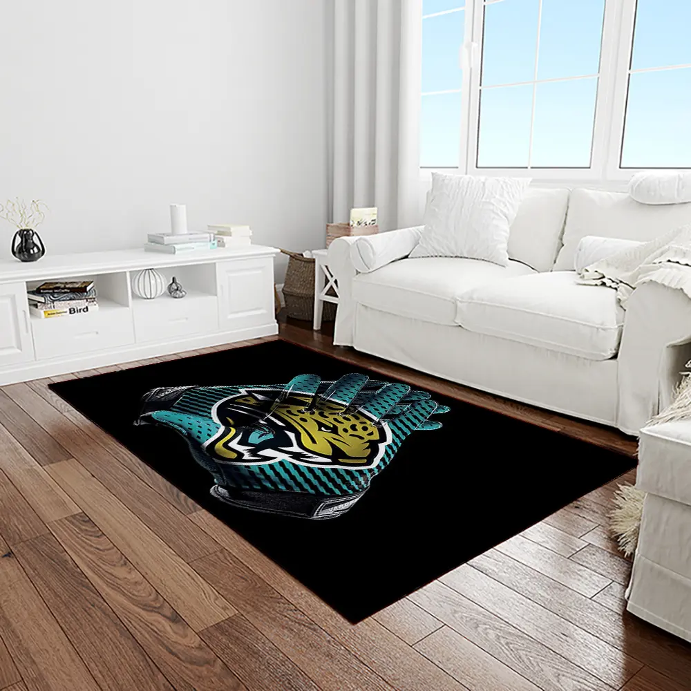 NFL Jacksonville Jaguars Football Team Logo Rectangle Area Rug JJ39