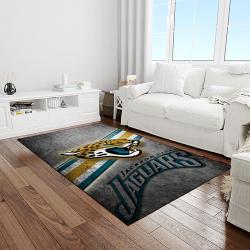 NFL Jacksonville Jaguars Football Team Logo Rectangle Area Rug JJ42
