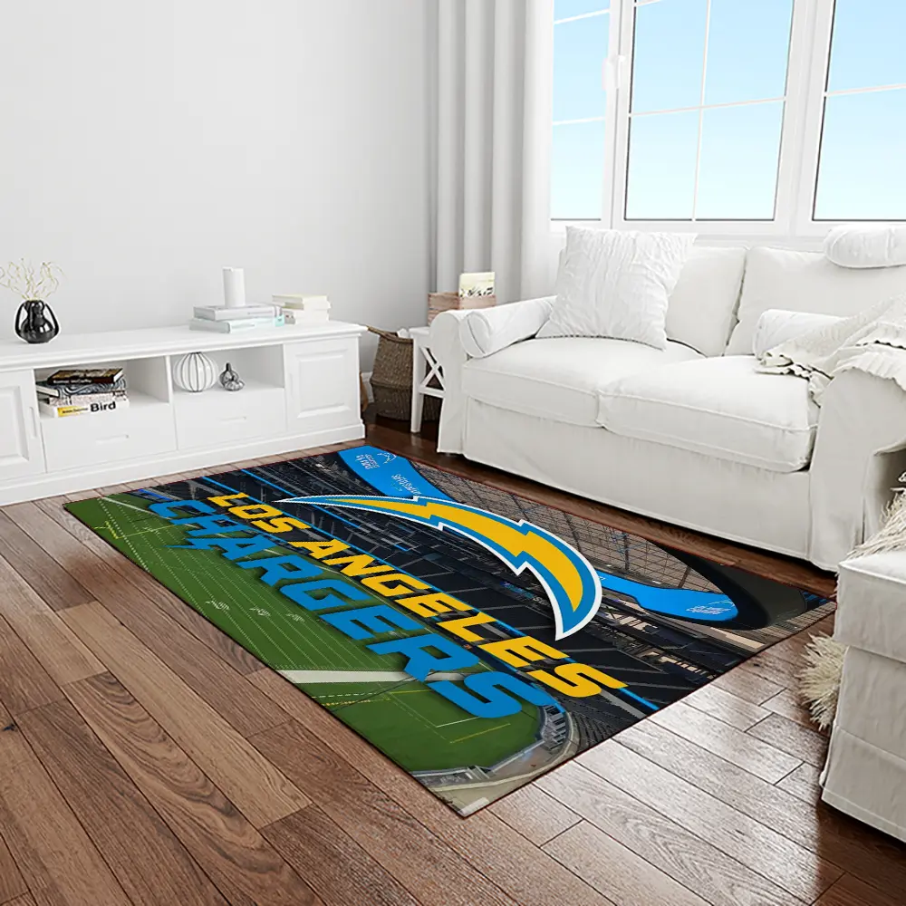 NFL Los Angeles Chargers Football Team Logo Rectangle Area Rug LAC02