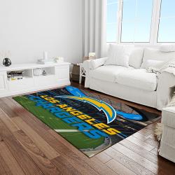 NFL Los Angeles Chargers Football Team Logo Rectangle Area Rug LAC02