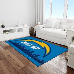 NFL Los Angeles Chargers Football Team Logo Rectangle Area Rug LAC04