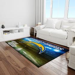NFL Los Angeles Chargers Football Team Logo Rectangle Area Rug LAC06