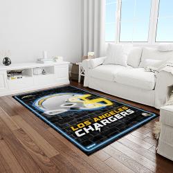 NFL Los Angeles Chargers Football Team Logo Rectangle Area Rug LAC15