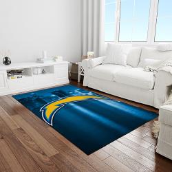 NFL Los Angeles Chargers Football Team Logo Rectangle Area Rug LAC16