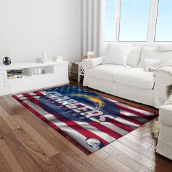 NFL Los Angeles Chargers Football Team Logo Rectangle Area Rug LAC22