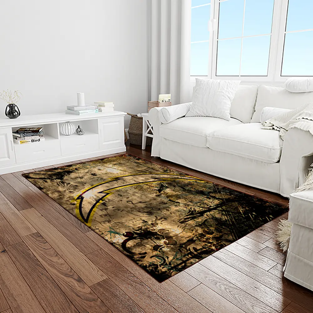 NFL Los Angeles Chargers Football Team Logo Rectangle Area Rug LAC26