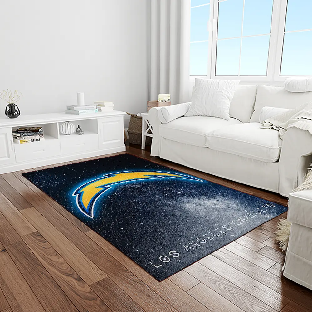 NFL Los Angeles Chargers Football Team Logo Rectangle Area Rug LAC33
