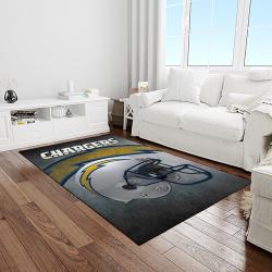 NFL Los Angeles Chargers Football Team Logo Rectangle Area Rug LAC34