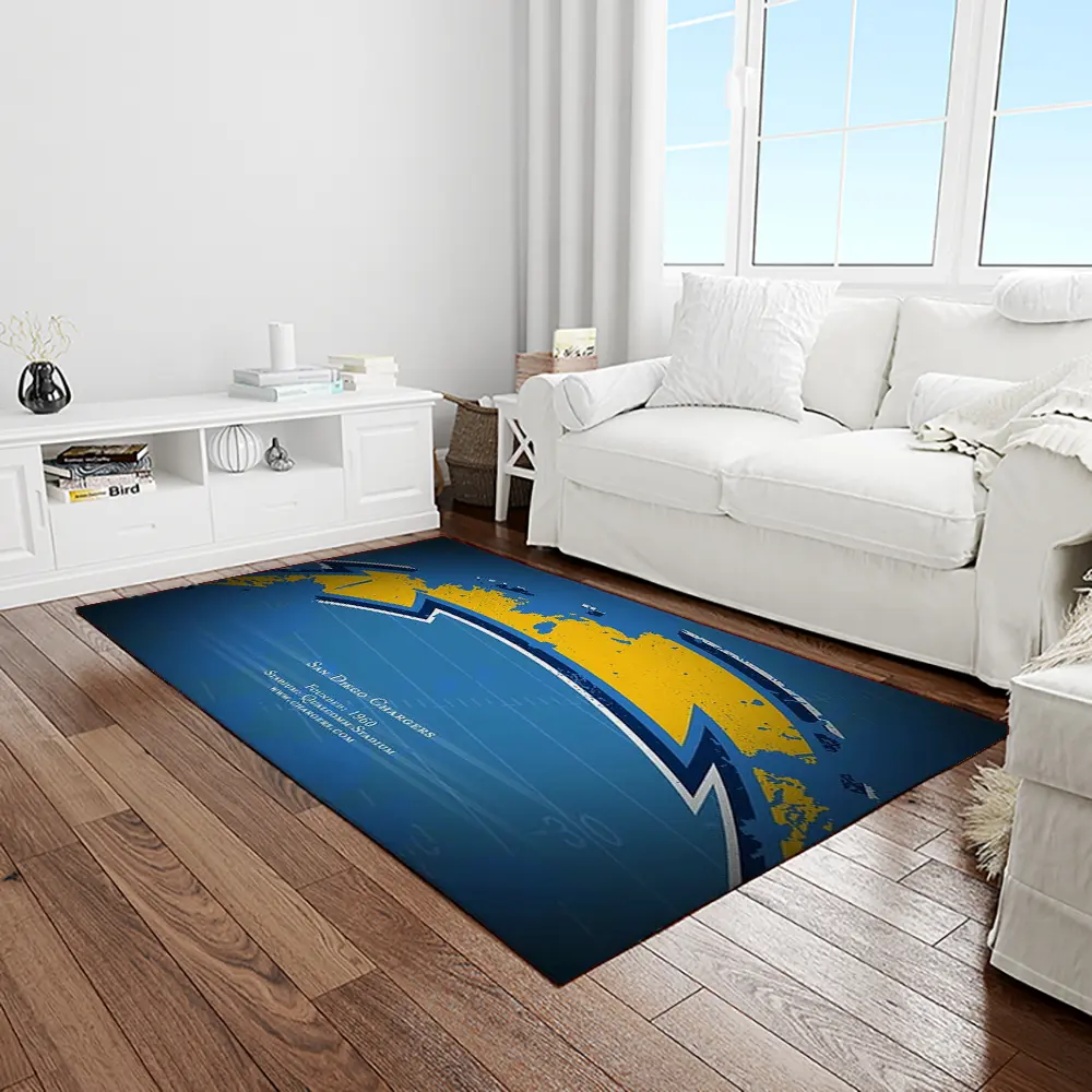 NFL Los Angeles Chargers Football Team Logo Rectangle Area Rug LAC39