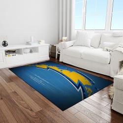 NFL Los Angeles Chargers Football Team Logo Rectangle Area Rug LAC39