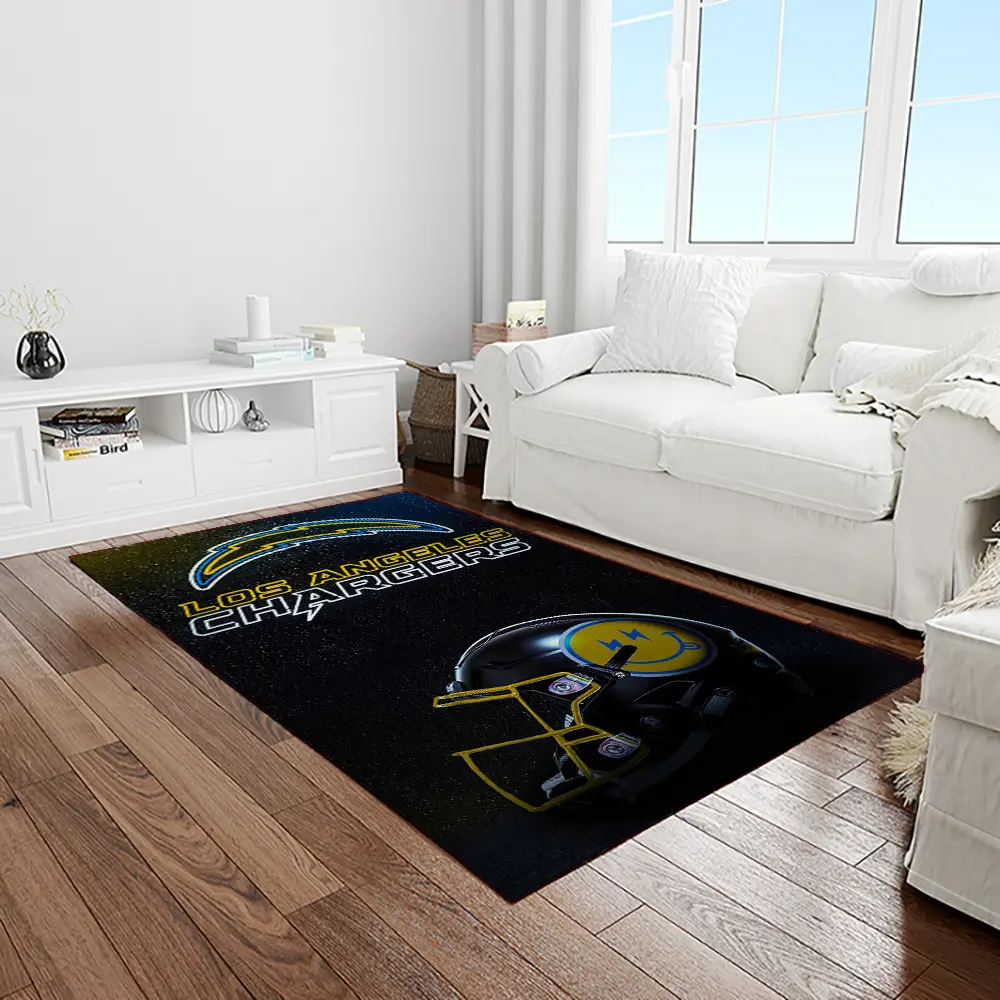 NFL Los Angeles Chargers Football Team Logo Rectangle Area Rug LAC42