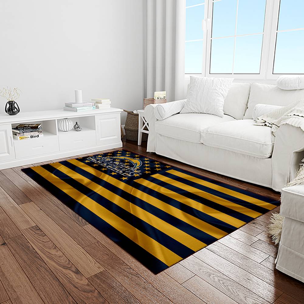 NFL Los Angeles Chargers Football Team Logo Rectangle Area Rug LAC49