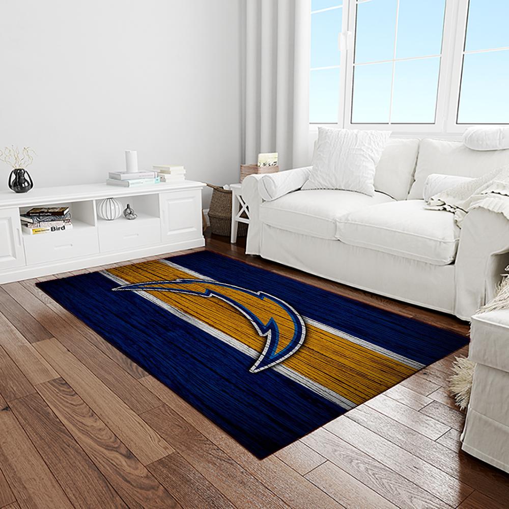 NFL Los Angeles Chargers Football Team Logo Rectangle Area Rug LAC56