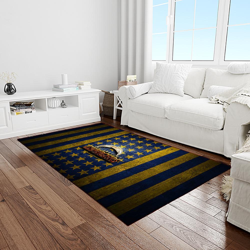 NFL Los Angeles Chargers Football Team Logo Rectangle Area Rug LAC70