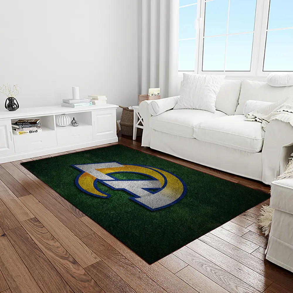 NFL Los Angeles Rams Football Team Logo Rectangle Area Rug LAR06