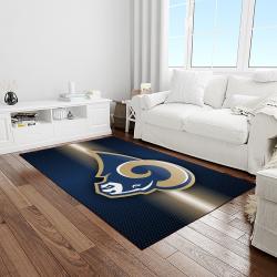 NFL Los Angeles Rams Football Team Logo Rectangle Area Rug LAR14
