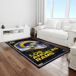 NFL Los Angeles Rams Football Team Logo Rectangle Area Rug LAR16